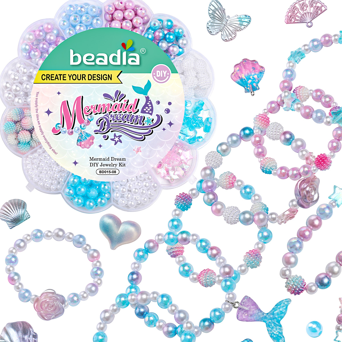 Jewelry Making For Adults - Kit di Perline Acriliche Colorate da
