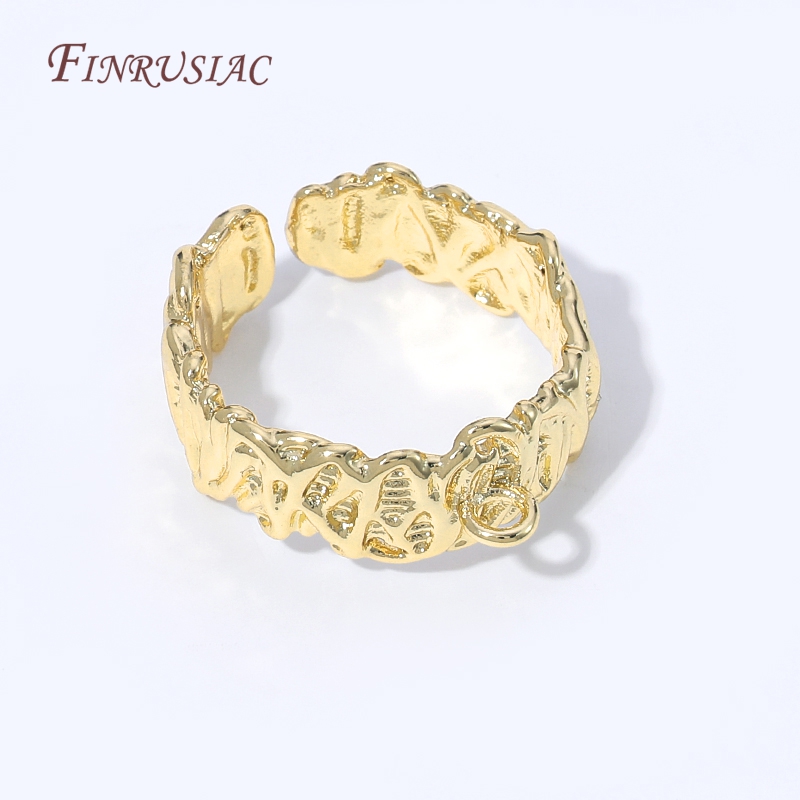 Ring Blank Adjustable - Base per anello regolabile aperta placcata