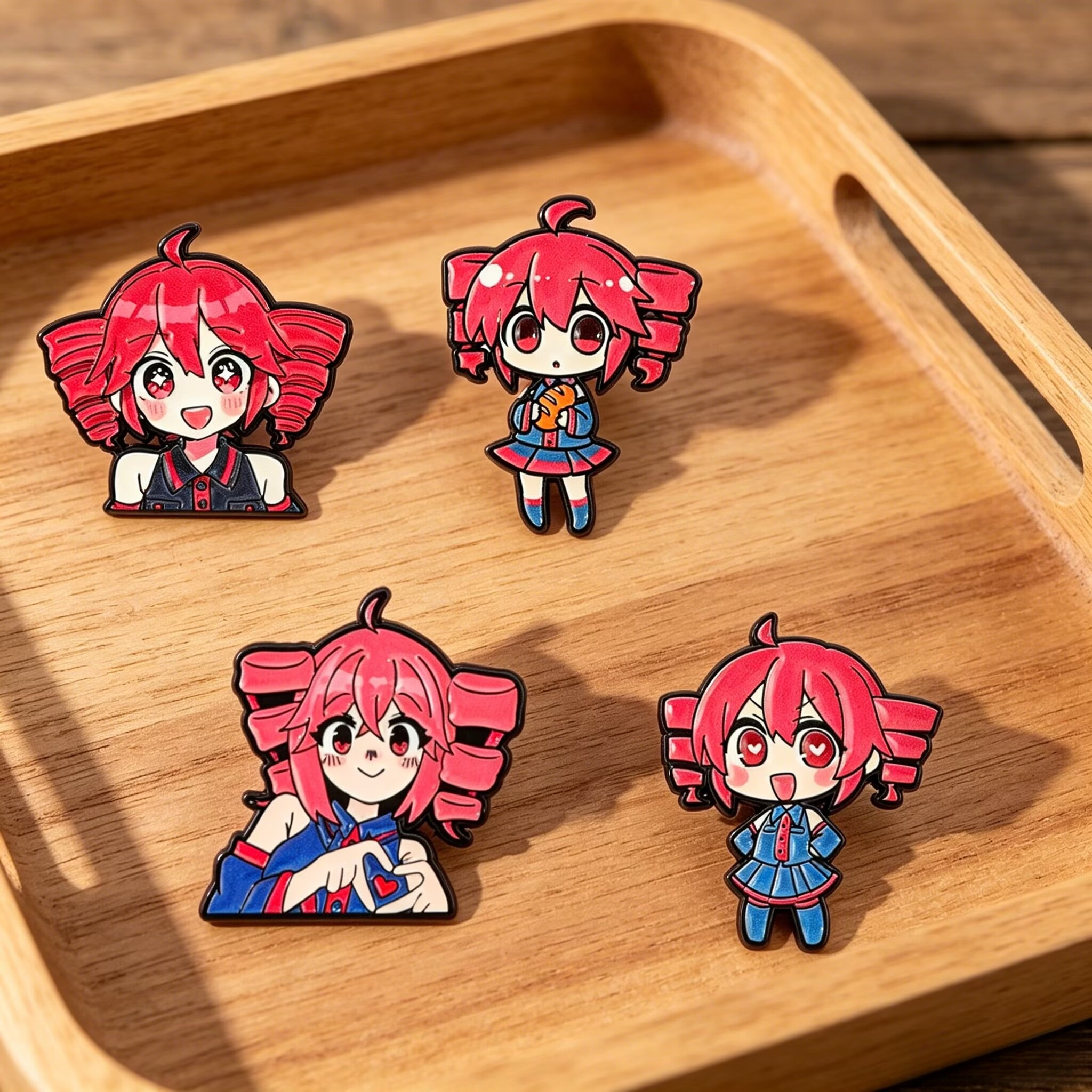Jewelry Making Kit - Set di 4 spille smaltate anime