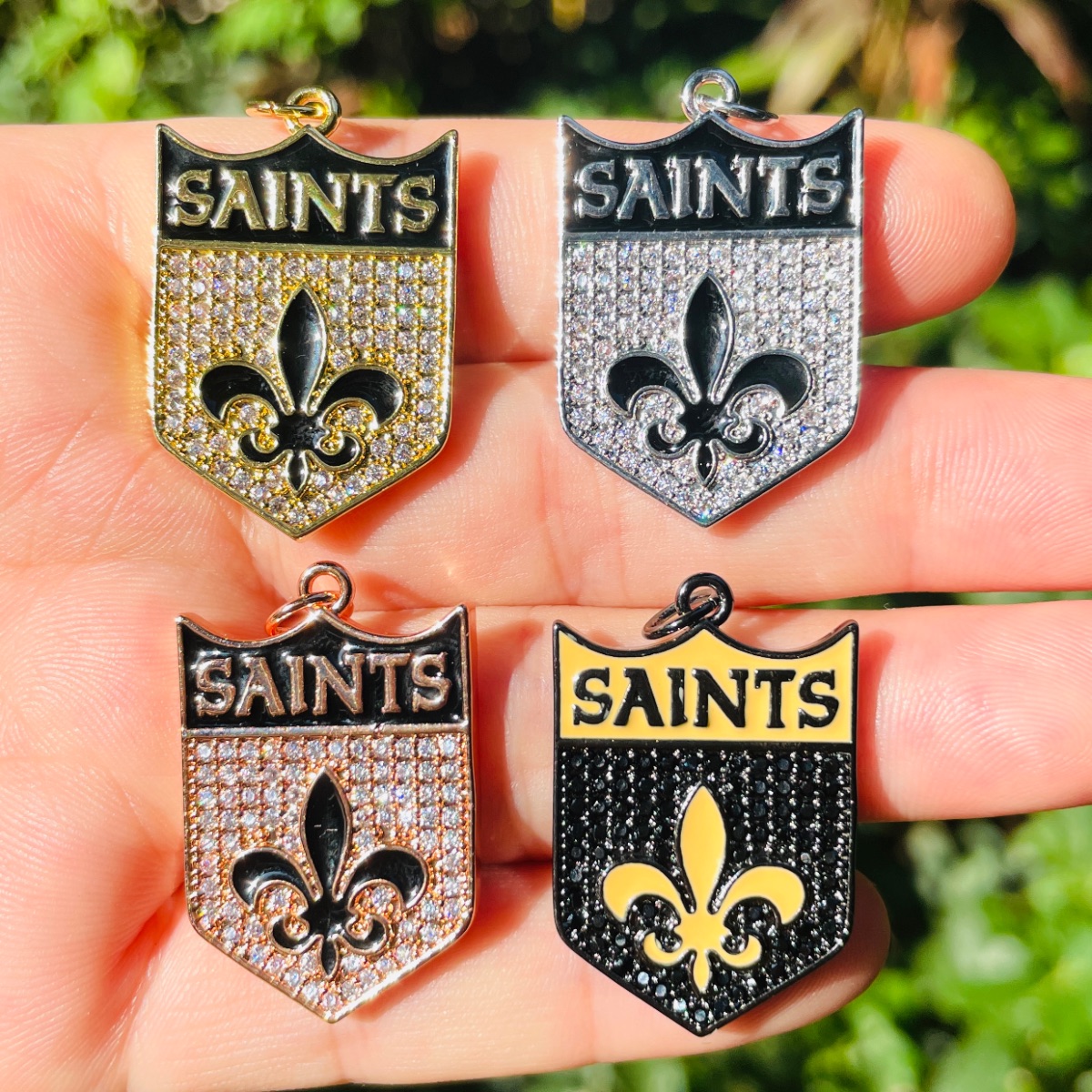 Jewelry Making New Orleans - 5pcs Micro Pave Fleur De Lis