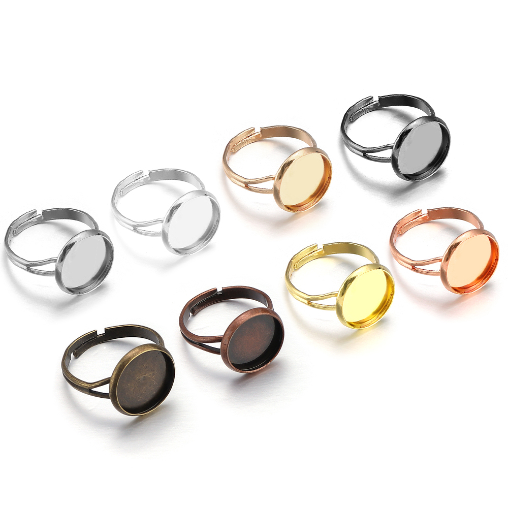 Ring Blank Adjustable - 10 Pezzi/Lotto Base Anello Regolabile Vuota