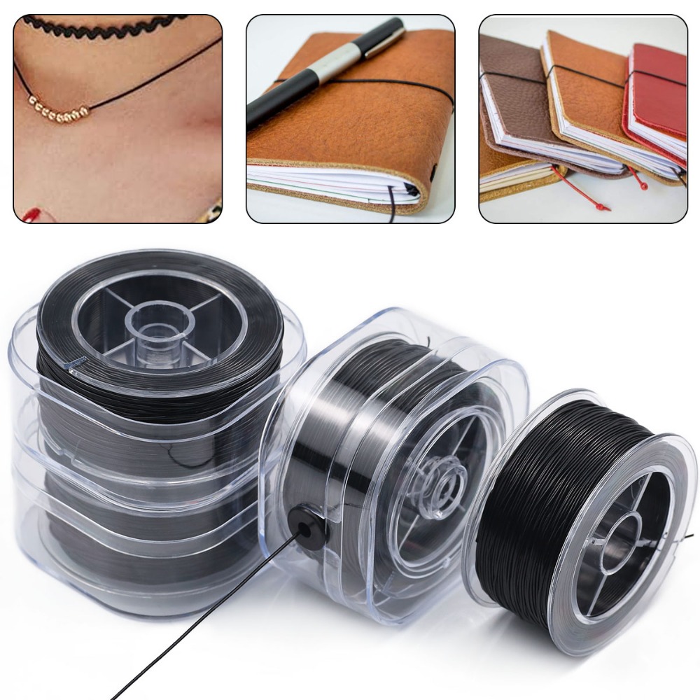 Jewelry Making Thread - Filo Elastico Nero in Cristallo da