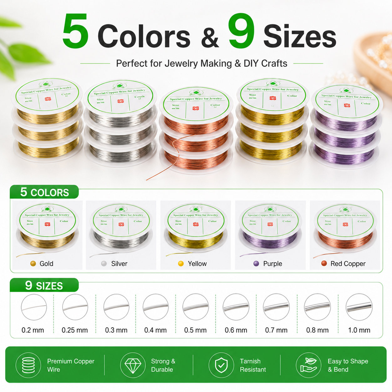 Jewelry Making Thread - 1 pz Filo di Rame per