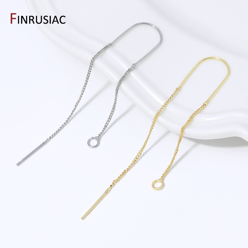 Jewelry Making Thread - Orecchini pendenti a catena lunga con