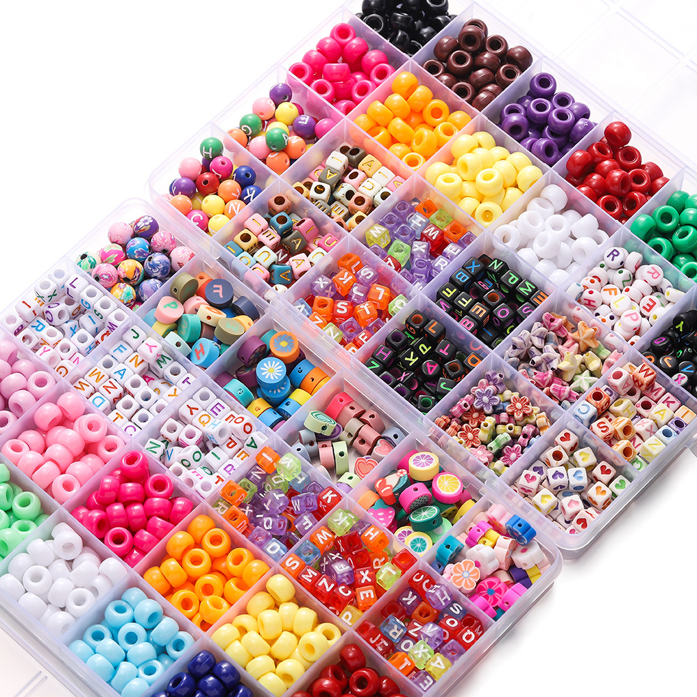 Jewelry Making Diy Kit - 1 scatola di perline acriliche colorate