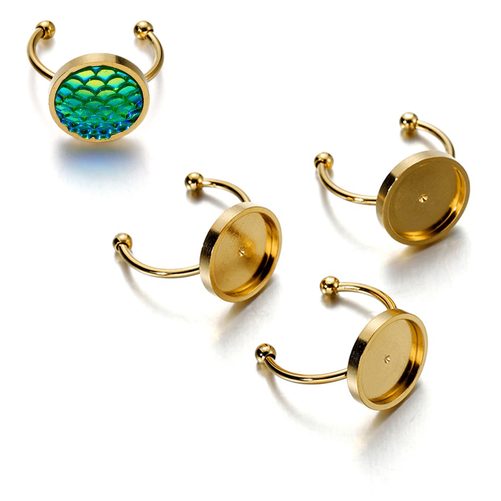 Ring Blank Adjustable - 10 Pezzi Anelli Aperti Regolabili in