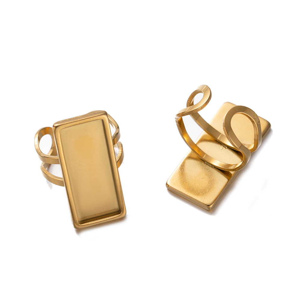 4 pezzi in acciaio inossidabil - Ring Blank Adjustable recensione e prezzo