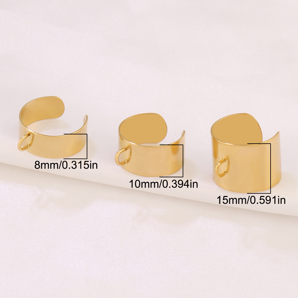 2 pezzi 8/10/15mm anelli apert - Ring Blank Adjustable recensione e prezzo