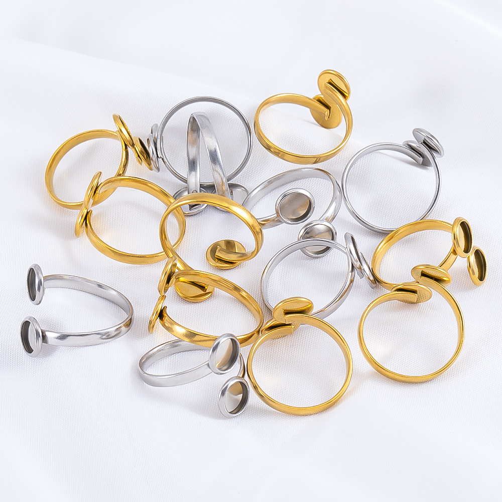 5 pezzi in acciaio inossidabil - Ring Blank Adjustable recensione e prezzo