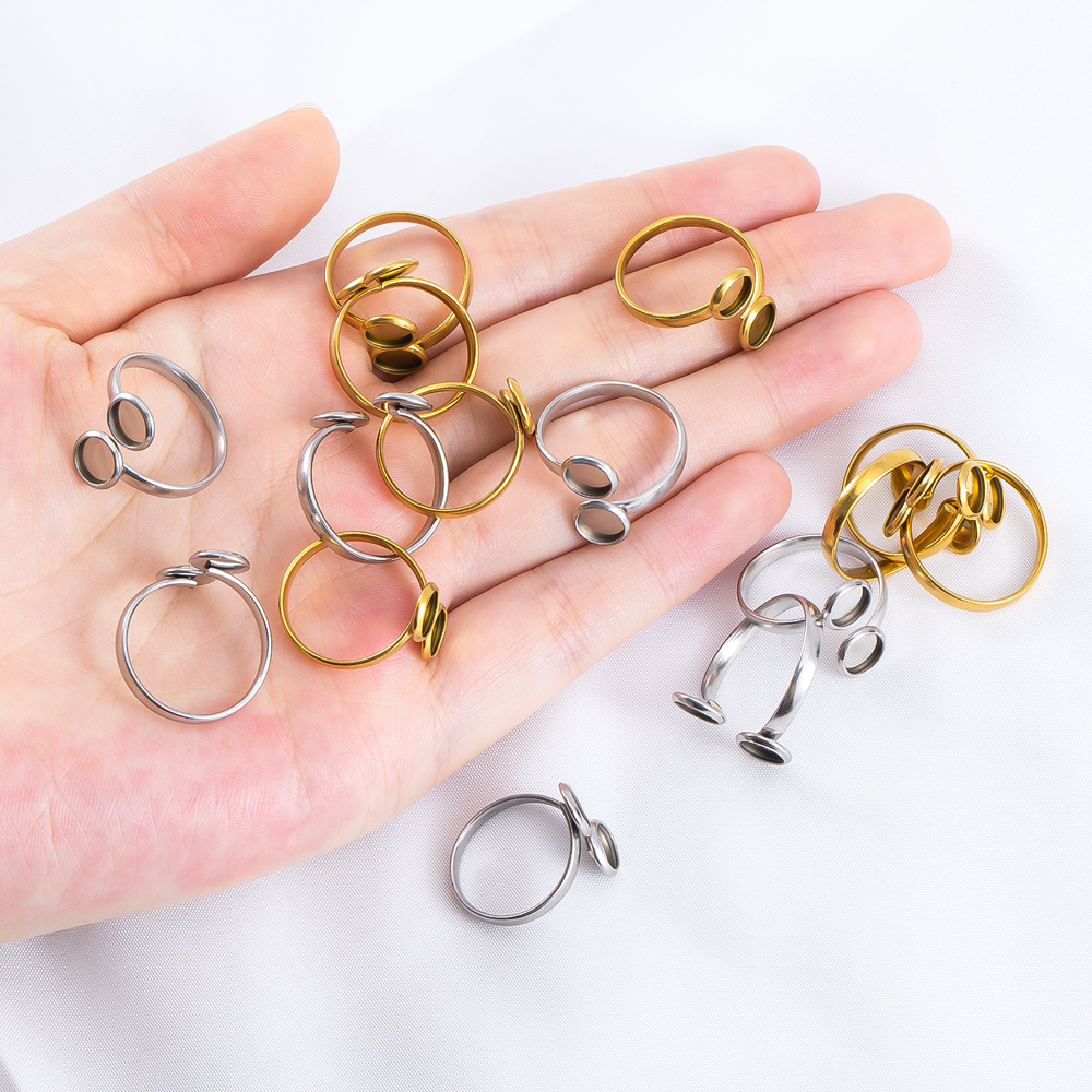 5 pezzi in acciaio inossidabil - Ring Blank Adjustable recensione e prezzo