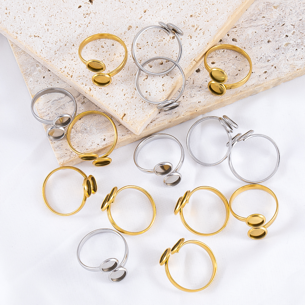 5 pezzi in acciaio inossidabil - Ring Blank Adjustable recensione e prezzo