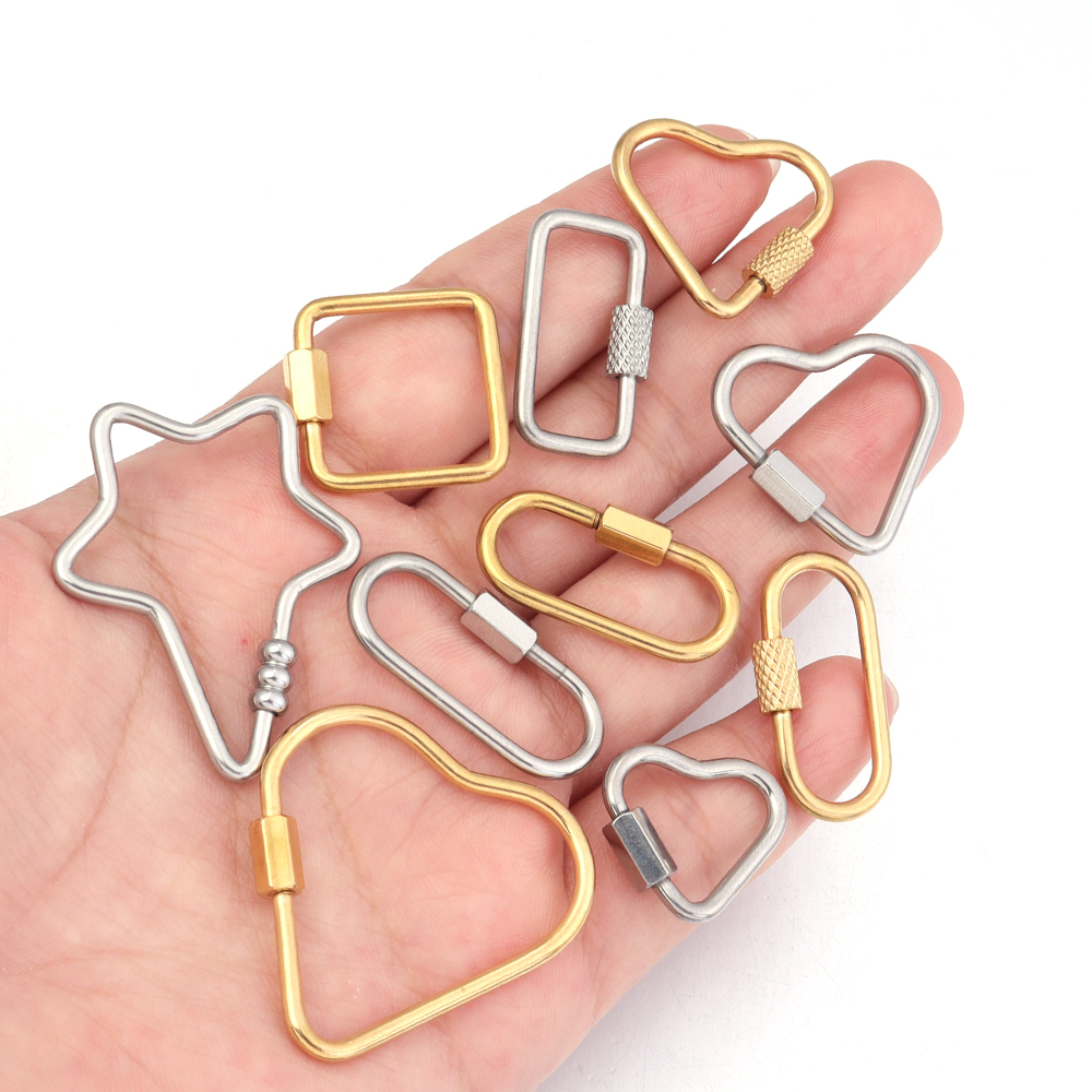 2pcs oro in acciaio inossidabi - Jewelry Making Articles recensione e prezzo