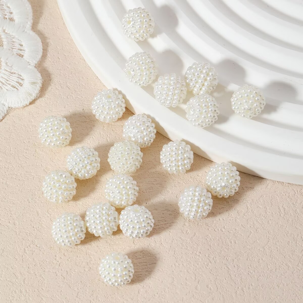 Sfere in Acrilico ABS Bianco d - Jewelry Making Event recensione e prezzo