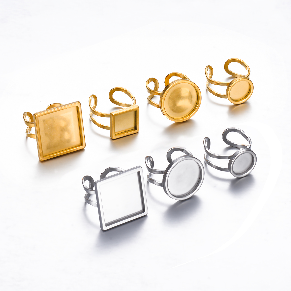 4 Pezzi Base per Anelli Regola - Ring Blank Adjustable recensione e prezzo