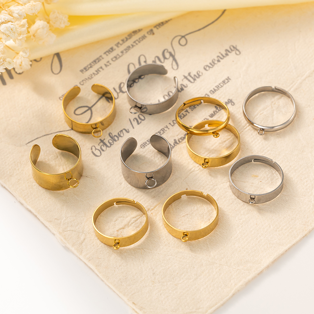 5 pz/lotto Acciaio Inossidabil - Ring Blank Adjustable recensione e prezzo