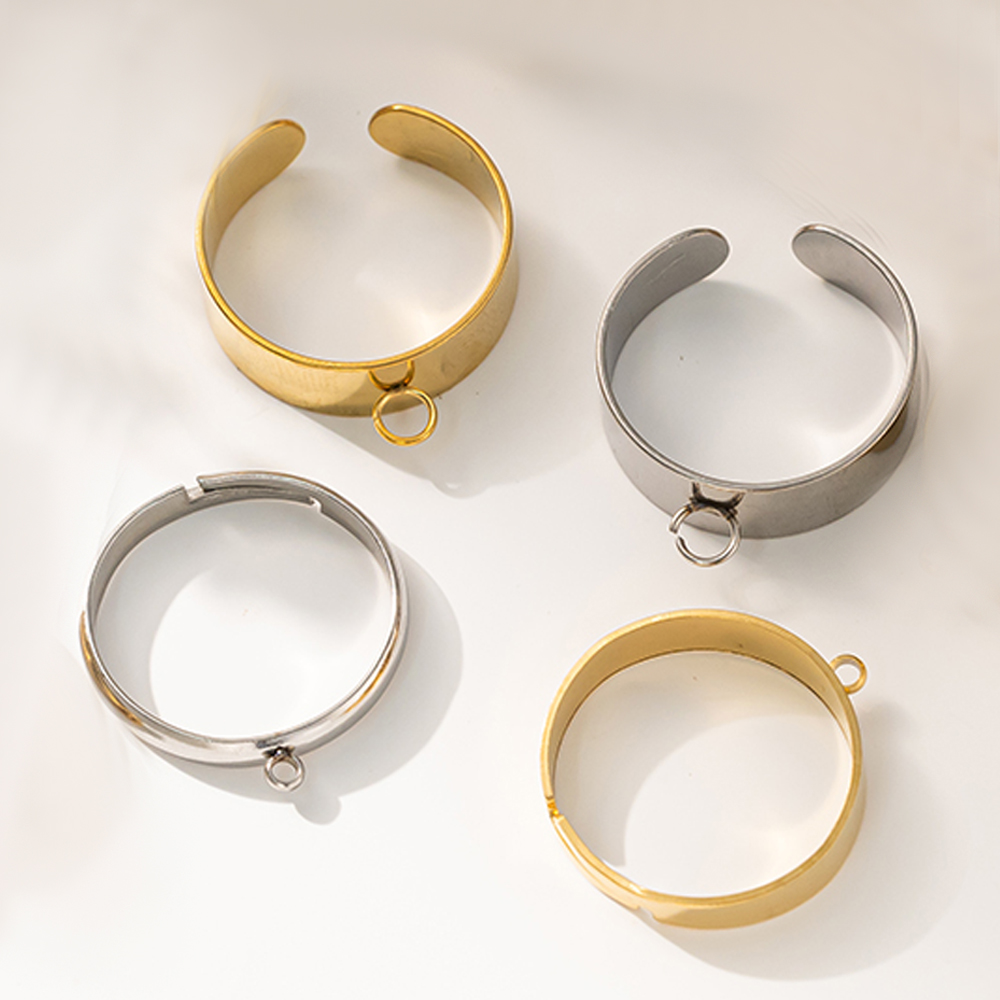 5 pz/lotto Acciaio Inossidabil - Ring Blank Adjustable recensione e prezzo